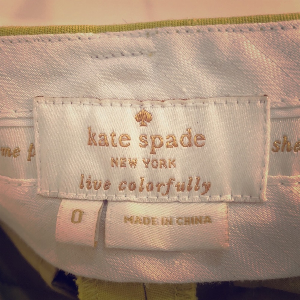 Kate Spade Pants in Apple Green/Yellow - Picture 4 of 10